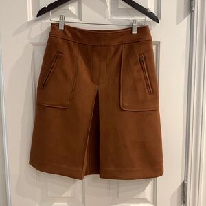 Burnt orange suede Loft skirt